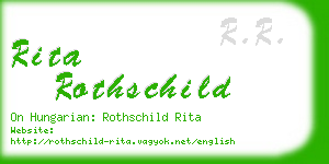 rita rothschild business card